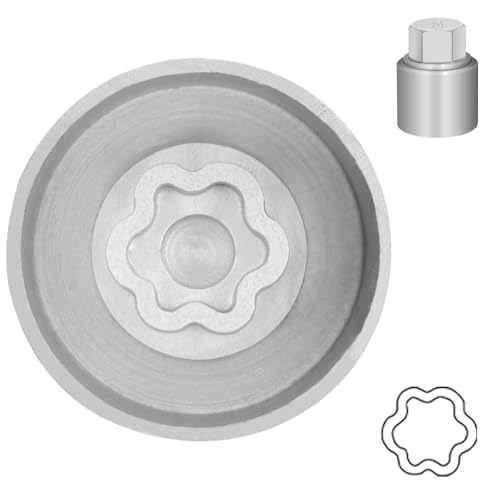 Type M Wheel Locking Nut Key for Land Rover, Lug Nut Removal Tool | Wheel Lock Nut Socket Adapter, Anti-Theft Lug Nut Removal Tool, Anti-Theft Screw Remover, Repair Tool, Tyre Fitting, garage - size: Socket M