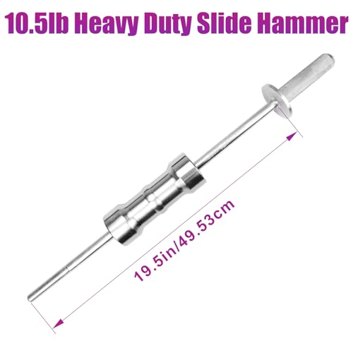 FEXON Inner CV Joint Puller Slide Hammer Front Wheel Drive Axle Half Shaft Removal Tool Kit,Heavy Duty 10 Pounds Slide Hammer 63mm 48mm CV Joint Fork Adapter Attachments
