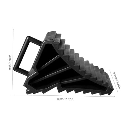 Heavy Duty Wheel Chock Set of 4 Anti-Slip Tire Stabilizers for Trucks and Trailers Sturdy Wheel Blocks for Vehicle Safety
