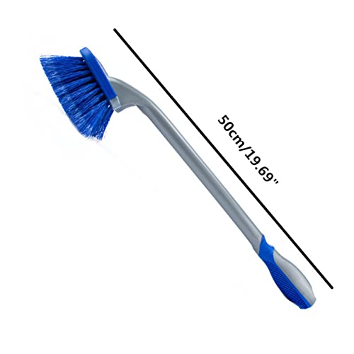 Car Tire Cleaning Brush Long Handle Wheel Brush Exhaust Pipe Cleaning Brush for Gm Truck,Motorcycle,Bicycle,Multi-Function Cleaning Tool