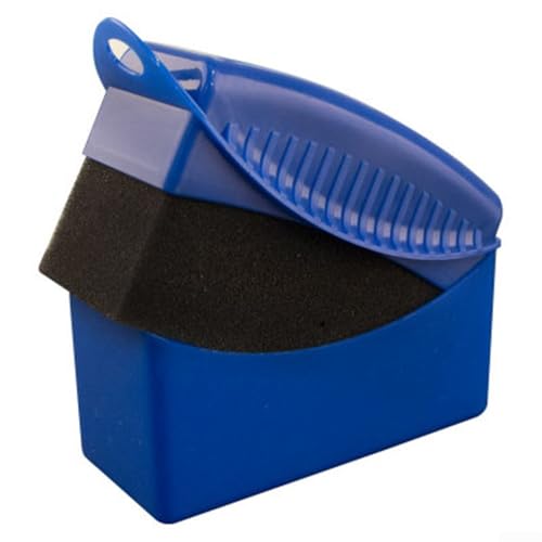 Wheel Brush with Cap for Car Detailing, Soft Polyester Cotton Rim Cleaner for Brake Dust, Yellow(Blue)