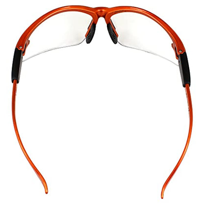 Global Vision Safety Shop Glasses - color: Orange Frame/Clear Lens