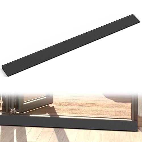 Nilight 0.8" Rise Threshold Ramp for Doorways, 39.4" Wide Low Profile Cuttable Rubber Wheelchair Access Door Ramp for Doorway, Curb, Home Steps, Bathroom - size: 0.8" Rise