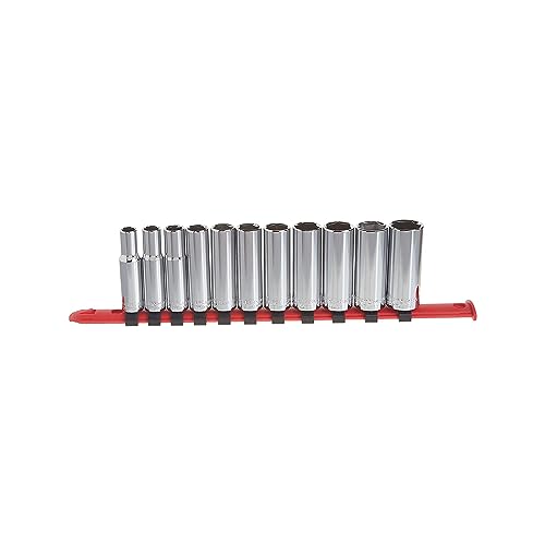 CRAFTSMAN Socket Set, Metric, 3/8" Drive, 6 Pt., 11Piece (CMMT12045) - size: 3/8" in, style: Metric