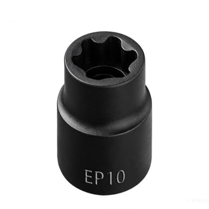 EP Socket EP10, 6 Point 3/8” Dr Female External E-Torx Plus Socket | EP Socket, Female External, E-Torx Plus Socket, External, Cr-V Steel, High Deformation Prevention - size: EP10