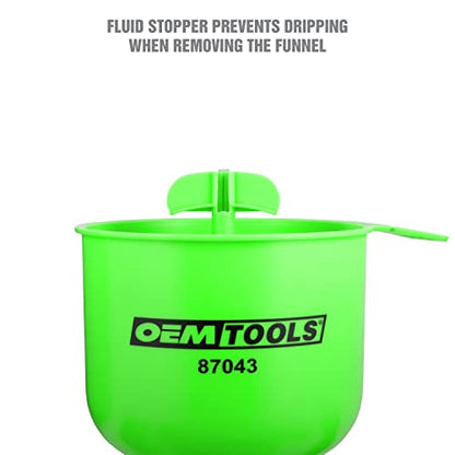 OEMTOOLS No-Spill Professional Quality Coolant Funnel Kit, Multi-Tool Pen Set 2 Piece, EDC Pen, Coolant Set Includes 5 Adapters, Extensions, and Automotive Funnel, Air Venting, Drip-Free