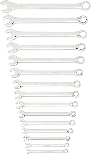 GEARWRENCH 30 Piece 12 Point Long Pattern Combination SAE/Metric Wrench Set with Wrench Racks (1/4-1 in., 8-22 mm) - 81937 (Pack of 2) - size: 25 PC (Pack of 2)