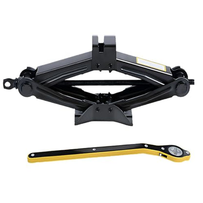 2PCS Car Scissor Jack Kit, Heavy Duty Portable Car Lift Jacks Tool with 2 Ton/4,409 lbs Capacity, Universal Auto Tire Jack with Ratchet Wrench, Auto Emergency Accessories for Cars SUV MPV