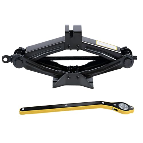 2PCS Car Scissor Jack Kit, Heavy Duty Portable Car Lift Jacks Tool with 2 Ton/4,409 lbs Capacity, Universal Auto Tire Jack with Ratchet Wrench, Auto Emergency Accessories for Cars SUV MPV