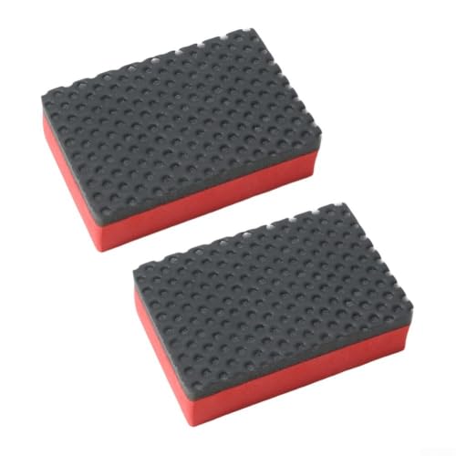 2Pcs Clay Bar Sponge Pad Kit For Car Detailing And Polishing Removes Brake Dust Dirt And Leaves Suitable For Paint Glass And Wheel Surfaces(Red) - size: Red