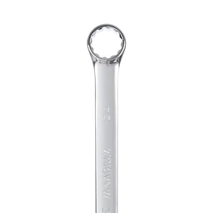 BLACK CANYON Metric 24mm Combination Wrench, 12-Point Box End & Hex Opening Design, Polished Steel - size: 24 mm