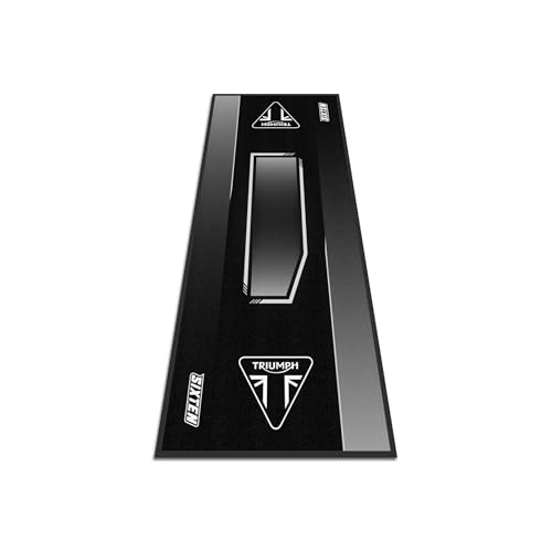SIXTEN Triumph Motorcycle Carpet 37 x 94,5 in Eco-Friendly Washable Oil Absorbing and Eco-Friendly Protection for Motorcycles