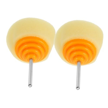 PRETYZOOM 2pcs Car Polisher Sponge Pads Cone-Shaped Buffing Wheel for Polishing and Waxing Automotive Detailing Tool for Cars Motorcycles and Boats