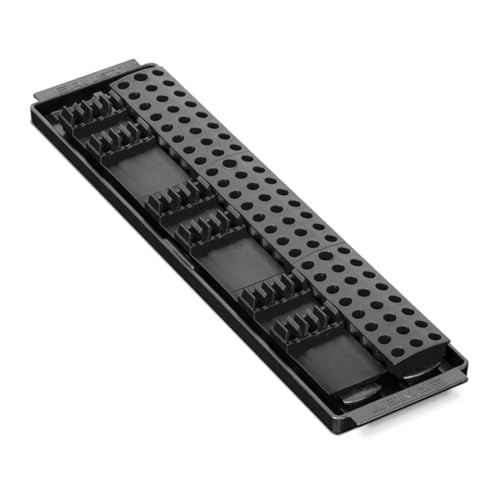 ERNST Bit Boss - Premium 1/4 inch Hex Tool Bit Organization Solution for Toolbox, Fits 90 Long and Short Bits - color: Black