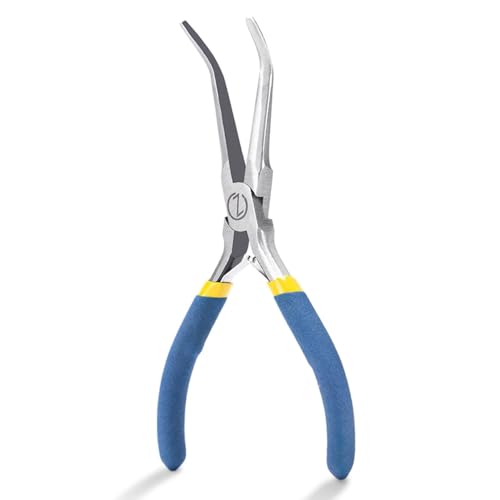 VISEMAN 6" Mini Needle Nose Pliers with Comfort Handles, Long Nose Pliers | for Handmade Craft, 45 Degree Bent - style: 45-Degree Bent
