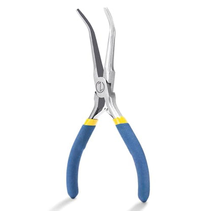 VISEMAN 6" Mini Needle Nose Pliers with Comfort Handles, Long Nose Pliers | for Handmade Craft, 45 Degree Bent - style: 45-Degree Bent