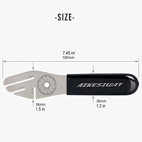 Rotor Truing Fork Bike Disc Alignment Tool Bicycle Brake Wrench,Bike Disc Brake Pad Adjustment Alignment Tool Gap Regulator,3 Slot Depths,Strong,Easy to Carry and Use - style: 1 Wrench & 2 Regulators