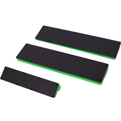 Magnetic Socket Organizer Set, 3-Piece Socket Holder Set Includes 1/4", 3/8", 1/2" Drive Metric SAE Socket Trays, Holds 75 Pieces Standard Size and Deep Size Sockets(Socket not Included) - Green