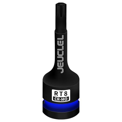 RT8 Spline Bit Socket, 1/2" Drive Spline Hex 6 Point Impact Socket | 3-Inch, Cr-Mo Steel, Lengthen Screwdriver Adapter for Electric Ratchet Wrenches, Fastening Screws, Socket Wrench, Head Drill - size: RT8
