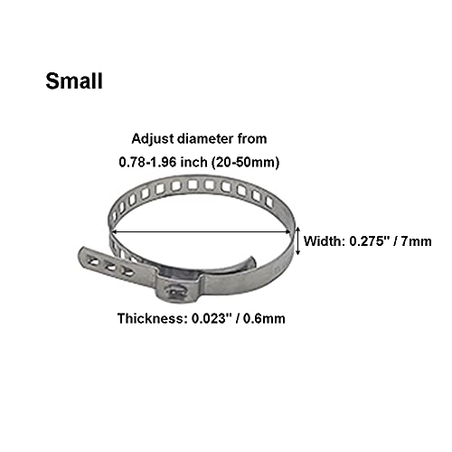 CV Boot Clamp Kit - Stainless Steel Universal Adjustable Axle Boot CV Joint Bands Drive Axle Shaft Joint Crimp Clamps 24Pcs(12pcs Large+ 12pcs Small) - size: 12pcs Large+ 12pcs Small