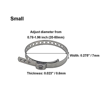 CV Boot Clamp Kit - Stainless Steel Universal Adjustable Axle Boot CV Joint Bands Drive Axle Shaft Joint Crimp Clamps 24Pcs(12pcs Large+ 12pcs Small) - size: 12pcs Large+ 12pcs Small