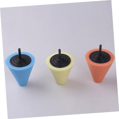 SHERCHPRY 3pcs Cone Shaped Car Wheel Hub Cleaning Pad Sponge Car Wash Tool for Automotive Polishing and Buffing Pad