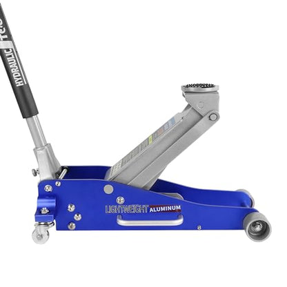 2.5 Ton Floor Jack Hydraulic Low Profile Jack Racing Heavy Duty Aluminum and Steel Racing Floor Jack with Dual Piston Quick Lift Pump 2.5 Ton (5000 lb) Capacity Lift Range 3.7"-18.7" Grey - color: Aluminum 2.5T Dual Pump 3.7"-18.7"