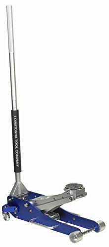 OTC LDJA2 2-Ton Aluminum Racing Jack - 3-1/4" to 18-1/2" Lifting Range | Lightweight, 41-Pound Quick-Lift Jack Includes Side Handles, Padded Lower Handle, Rubber Saddle, and More