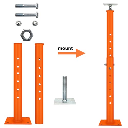 4 Pcs House Floor Jacks Post for Leveling,Adjustable Support Jack 19-36" Height Range,Floor Jack Stand 2 ton - 4400 lbs Height Capacity (Each),Screw Jack,Lift Supports,Level Supports Orange Orange
