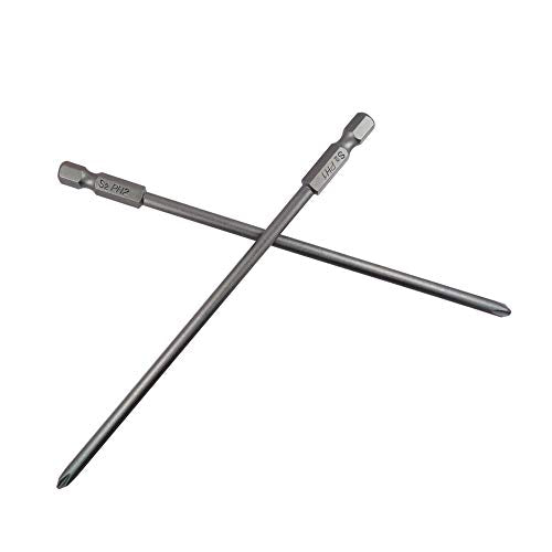 Wolfride 6Pcs 1/4 Inch Hex Shank Long Phillips Head Screwdriver Bits Set Magnetic Cross Head Screwdriver Bits | 5.9-Inch Length - style: Phillips Head