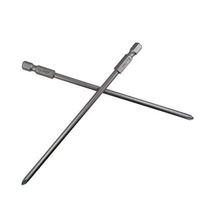 Wolfride 6Pcs 1/4 Inch Hex Shank Long Phillips Head Screwdriver Bits Set Magnetic Cross Head Screwdriver Bits | 5.9-Inch Length - style: Phillips Head