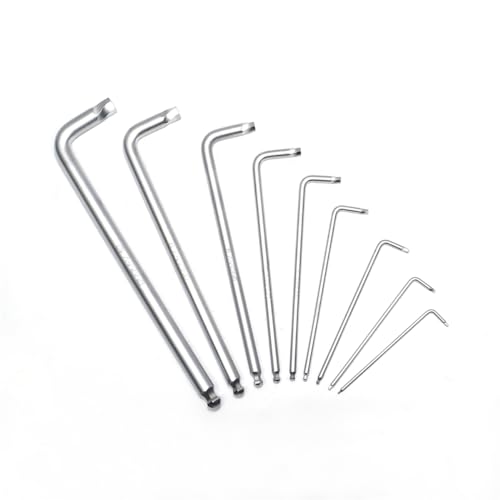 K Tool 75450 Damaged Hex Screw Remover Set, 9 Piece Metric Range from 1.5 mm to 10 mm, Twist End Extractors Remove Rounded Screws Without Drilling
