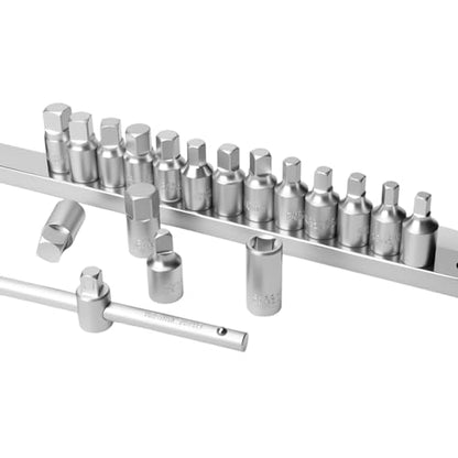 Drain Plug Set, 18-in-1 Multi-Function Tool with Socket Wrench, for Oil Change & Automotive Maintenance Hexagonal Socket Set