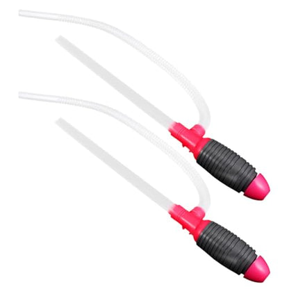 jojofuny 2 Pcs Manual Siphon Pump Kit for Automotive Fluid Transfer Leak Resistant Plastic Oil Pump with Comfortable Grip for Easy Oil and Gasoline Extraction
