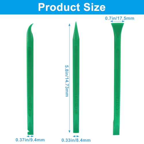 Plastic Scraper Tool 9 Pieces Non-Scratch Cleaning Kit for Tight Spaces, Remove Stickers Labels Oil Stains Food Dirt(Green) - color: Green