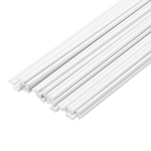 MECCANIXITY 20pcs 13 Inch Plastic Welding Rods PVC Welding Strips Welder Rods for Plastic Welder,Car Bumper, Kayak Repair, White - color: White, size: 13 Inch