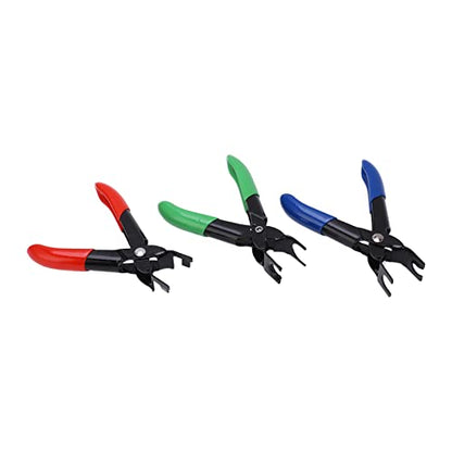 Aramox 3-Piece Fuel Line Pipe Disconnect Pliers Set, Universal Anti-Slip Handles for Petrol Cars