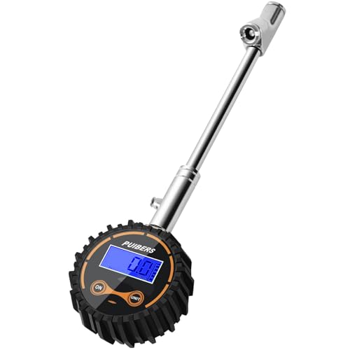 Semi Truck Tire Pressure Gauge Digital 200 PSI, Heavy Duty Dual Head Tire Guage and Backlight LCD Display, Digital Pressure Gauges Certified ANSI B40.1 for Car, Truck, SUV - size: 200PSI Truck digital