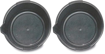 WirthCo Funnel King 32950 Oil Drain Pan, Length 13 1/2", Height 4 1/2", Made in USA, Black (Pack of 2) - size: 6.5 Quart (Pack of 2)