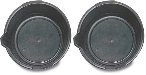 WirthCo Funnel King 32950 Oil Drain Pan, Length 13 1/2", Height 4 1/2", Made in USA, Black (Pack of 2) - size: 6.5 Quart (Pack of 2)