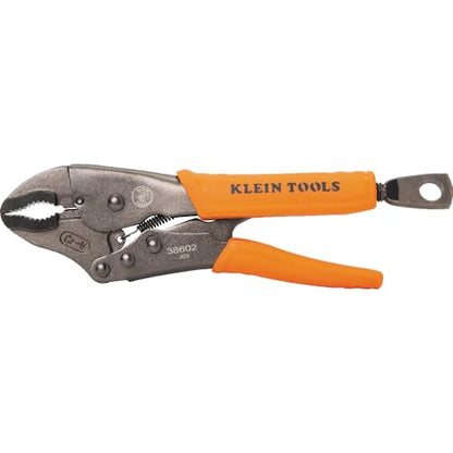 Klein Tools 38663 Locking Pliers Set, 7-Inch Long Nose and 10-Inch Curved Jaw Pliers, High Torque and Gripping Power, 2-Piece - style: Combo Kit