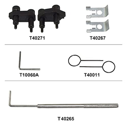 Camshaft Crankshaft Engine Timing Tool Kit Compatible with Audi VW VAG 2006-2018 EA888 1.8 2.0 TSI TFSI T10355 T10060A T10352 T10368 T40011 T40196 T40267, Upgrades Version with Case & Gloves - size: 21PCS
