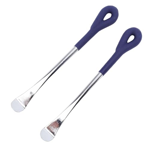 2pcs Tire Spoon Levers, Heavy Duty 10inch Motorcycle Tire Changer Tool Carbon Steel Iron Spoon Set with Shape Design, for Motorcycle Replacement