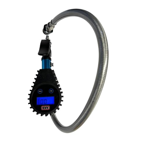 ARB ARB601A Digital Tire Pressure Gauge with Braided Hose and Chuck, Inflator and Deflator 0-200 Psi / 0-14 Bar / 0-1400 Kpa. Ideal for Fast and Simple 4x4 Off Road Adventures - 2026 Launched