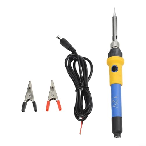 DC 12V 60W Electric Soldering Iron With Car for battery Clip, Portable Ceramic Heating Core Tool For Auto Wiring Repair And Outdoor Use