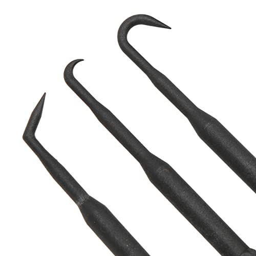 Pick And Hook Set,6PCS/Set Prying Hook Set Double Ended ABS Plastic Black for Removing O Ring Sealing Accessories Pry Kit Prying Hook Set Dual End Dis pry tool kit non marring pry