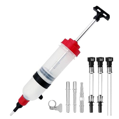 Fluid Pump Automotive - 1.5L PP, Oil Fluid Extractor, Oils Suction Syringe | Leakproof Syringe Filler, Transfer Hand Pump Tool | Automotive Brake Fluids Syringes for Car, Lawn Mower, Engine. - size: 1500ml