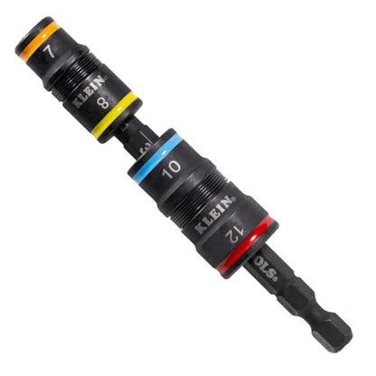 Klein Tools 32932M 4-in-1 Metric Impact Socket Set, 2 Flip Sockets with 4 Metric Hex Sizes, 7 mm, 8 mm, 10 mm, 12 mm, Impact Rated 3-1/2-Inch Shaft - style: 4-in-1