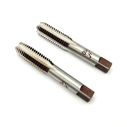 AtticZone M10 x 1.5 Metric Hand Thread Tap, Right Hand, Alloy Tool Steel, 1 Taper Tap, 1 Plug Tap for Metal Working DIY Industrial - size: M10x1.5