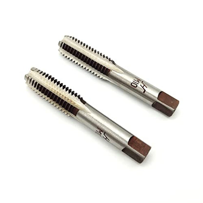 AtticZone M10 x 1.5 Metric Hand Thread Tap, Right Hand, Alloy Tool Steel, 1 Taper Tap, 1 Plug Tap for Metal Working DIY Industrial - size: M10x1.5